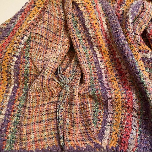 NANCY LEE KAUFMAN HANDMADE CARDIGAN SWEATER JACKET BUTTON OOAK MULTICOLOR S fit - Picture 12 of 12